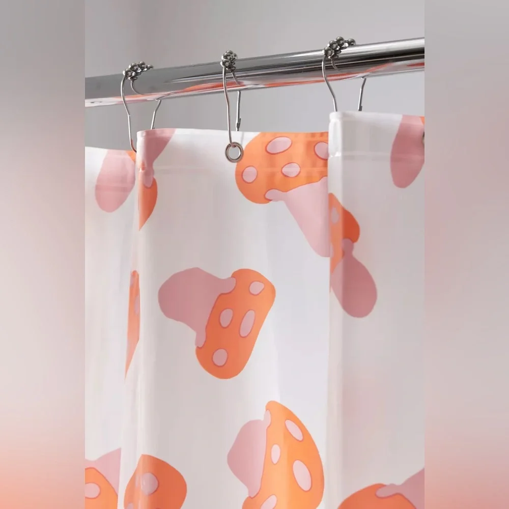 Mushroom PEVA Plastic Shower Curtain